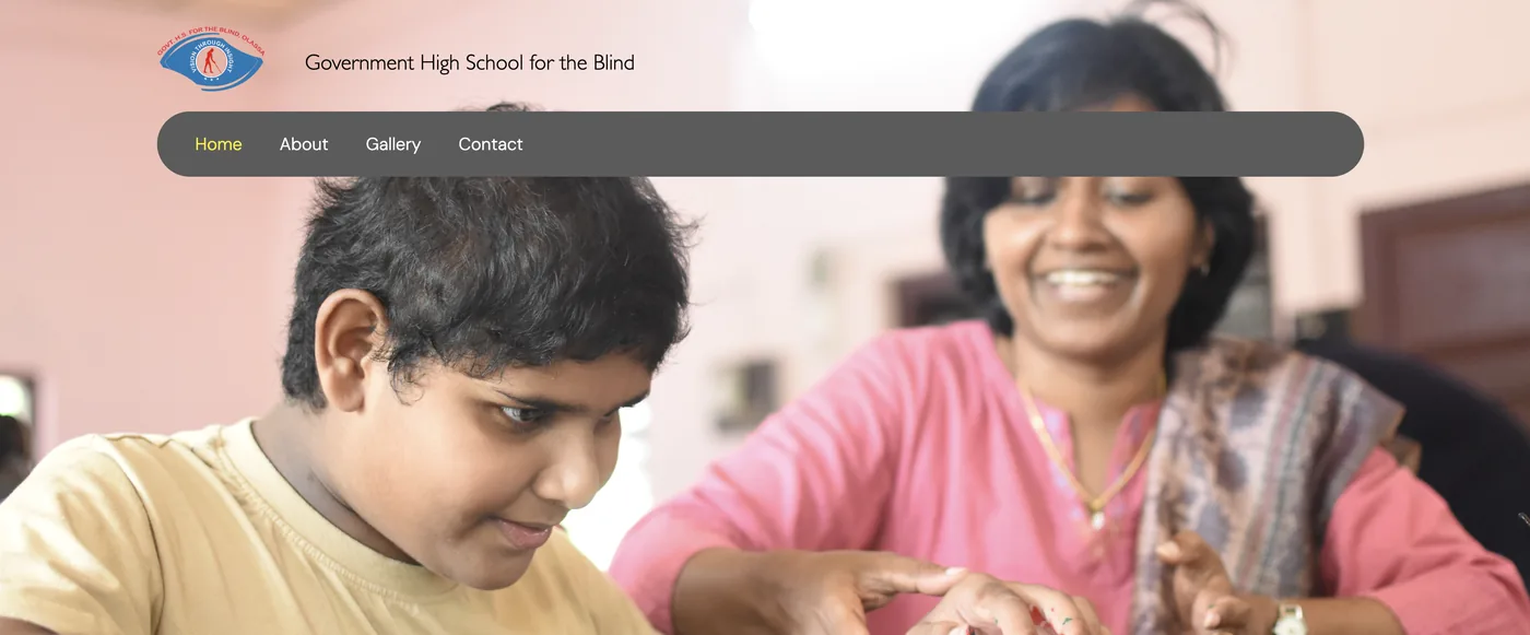 Government High School for the Blind, Olassa website by Pixlverse
